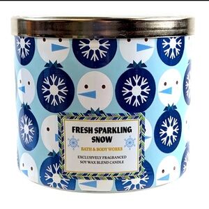 Bath and Body Works Fresh Sparkling Snow Three Wick Candle
